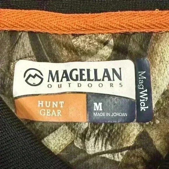 Magellan Hunting Gear Mag Wick Mens Sz M Black Camouflage Golf Polo - Picture 5 of 15